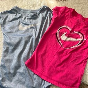 Lot of 2 girls Nike shirts. Size 6X